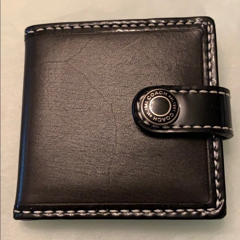 Coach leather pocket picture frame